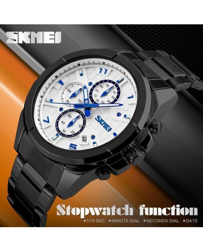 Ρολόι χειρός ανδρικό SKMEI 9109 BLACK/WHITE