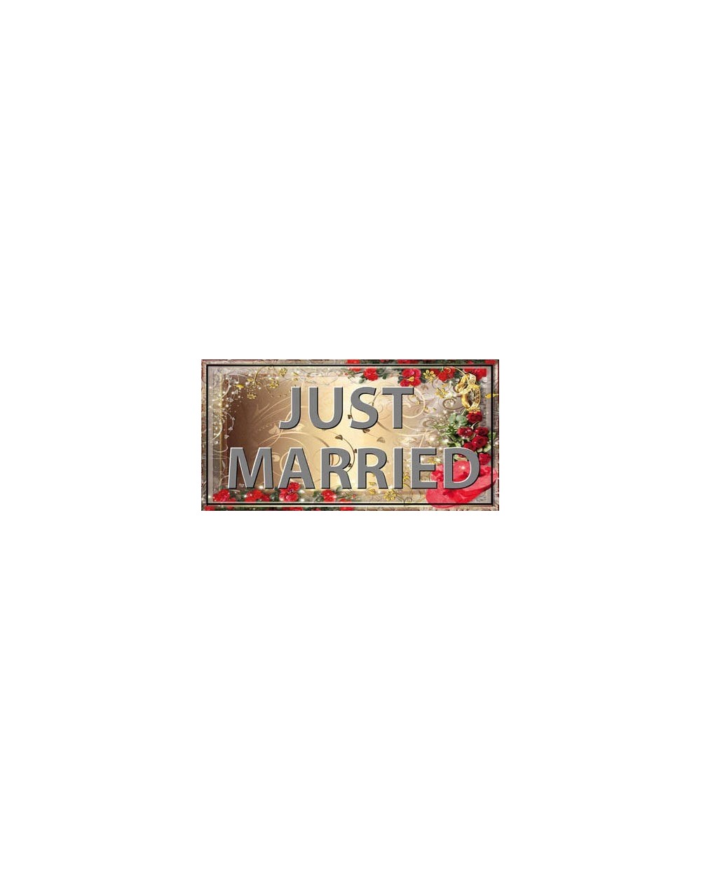 Διακοσμητική μεταλλική πινακίδα αυτοκινήτου MARRIED PLATE 30x15