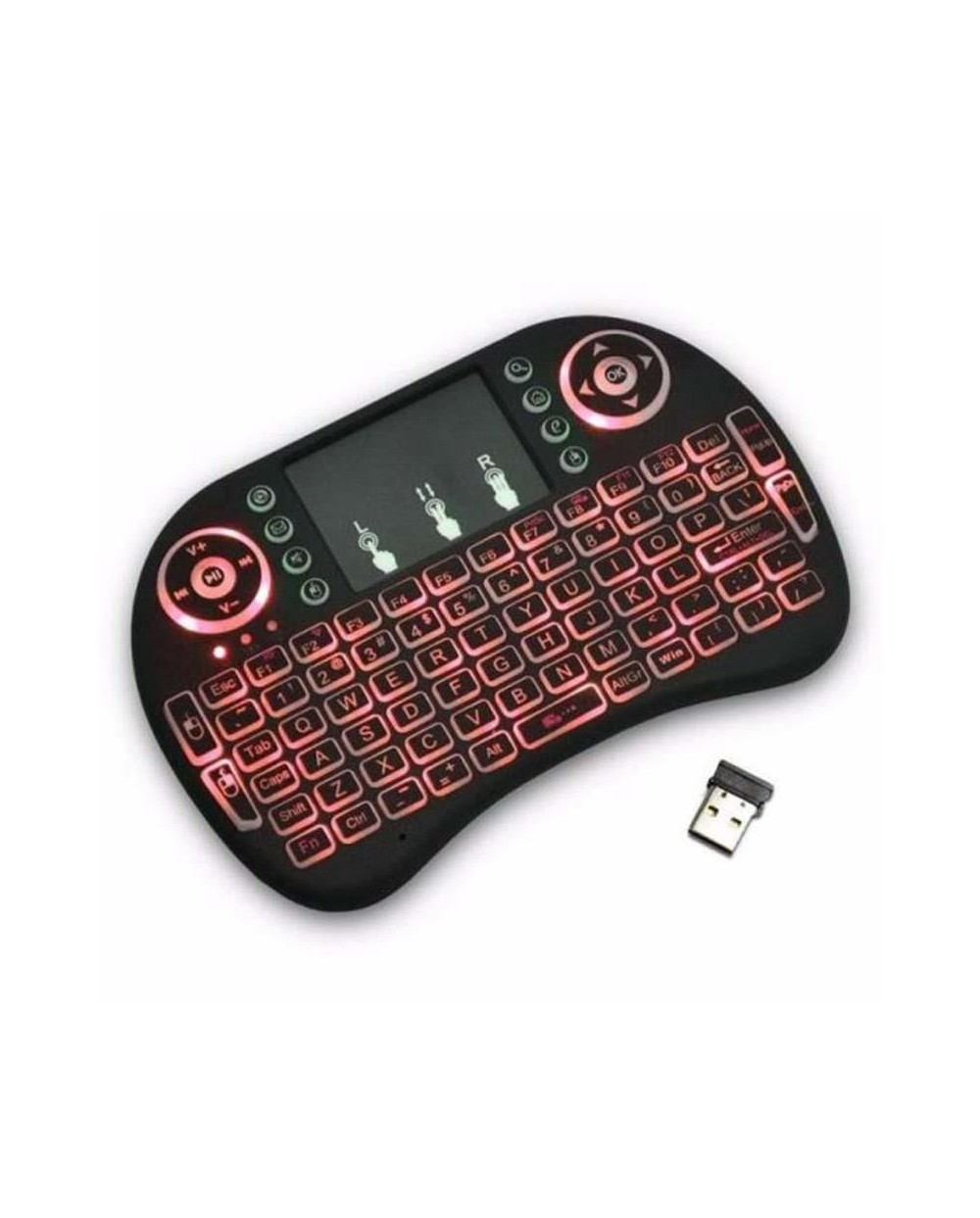 Ασύρματο πληκτρολόγιο χειρός αφής με φωτισμό mini keyboard Element KB-750W