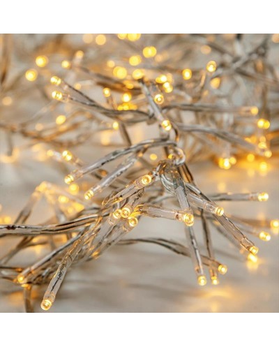 100 LED Θερμά  Με Διάφανο  Καλώδιο  Χριστουγεννιάτικα  Λαμπάκια  Με Πρόγραμμα OEM