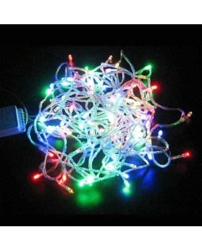 100 LED Πολύχρωμα  Με Διάφανο  Καλώδιο  Χριστουγεννιάτικα  Λαμπάκια  Με Πρόγραμμα OEM