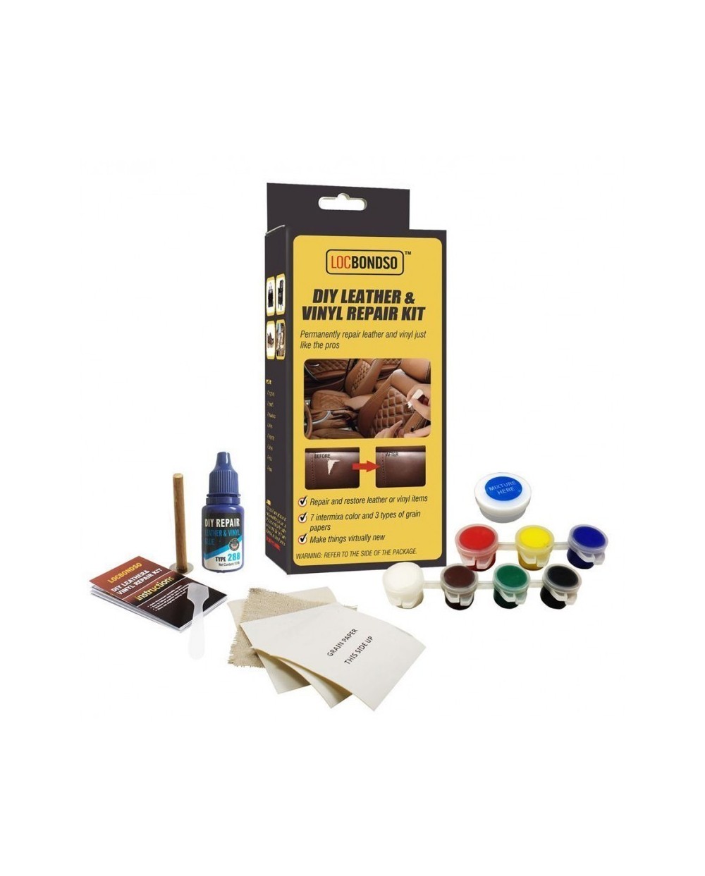 Σετ Επισκευής Δερμάτων, Δερματίνης και Βινυλίου - DIY Leather Vinyl Repair Kit