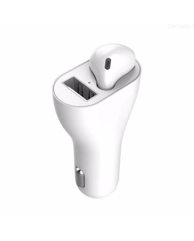 Bluetooth Μαζί Με Αντάπτορα Φόρτισης Αυτοκινήτου Και Καλώδιο Micro USB - Λευκό OEM