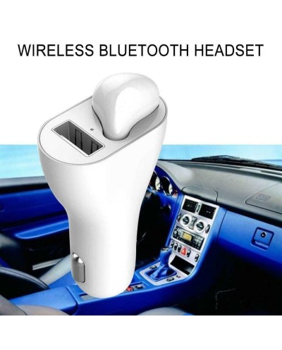 Bluetooth Μαζί Με Αντάπτορα Φόρτισης Αυτοκινήτου Και Καλώδιο Micro USB - Λευκό OEM