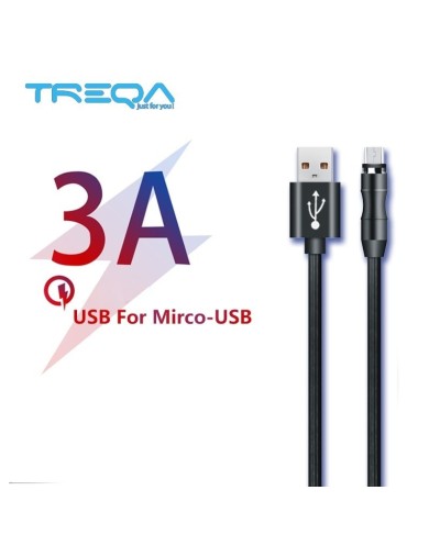 Μαγνητικό Καλώδιο USΒ Treqa Magnetic USB 2.0 to micro USB Cable Μαύρο 1m (CA-8231)