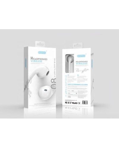 Ασύρματα ακουστικά ψείρες Bluetooth EZRA BW08 - Λευκό