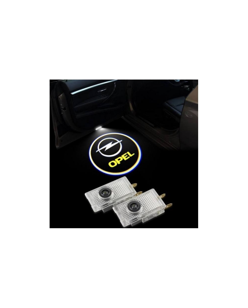 Σετ 2 LED φώτα για την Πόρτα του Αυτοκινήτου με Λογότυπο OPEL 1031