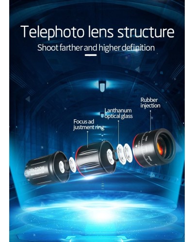 Τηλεσκοπικός φακός κάμερας Telescope Mobile HD 28x Zoom