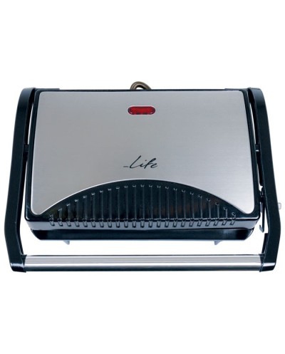 Τοστιέρα με grill πλάκες, 700W LIFE STG-100 INOX.