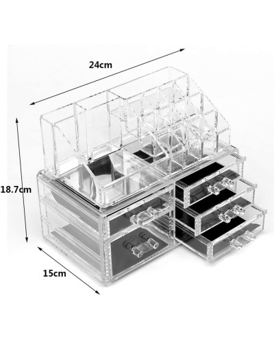 Διάφανη Θήκη οργάνωσης Καλλυντικών - Κοσμημάτων με 5 συρτάρια - Cosmetic storage box