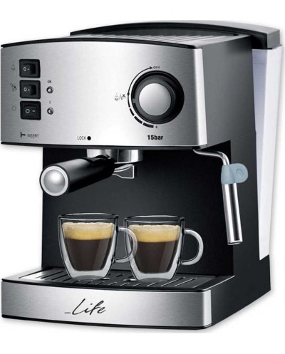 Mηχανή Espresso - Cappuccino 15bar, 850W Life ESP-100.