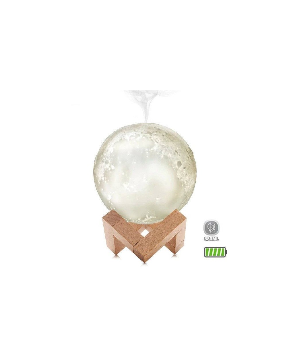 Ανάγλυφο Φωτιστικό Αφής - Υγραντήρας 3D Moon Lamp LED- OEM