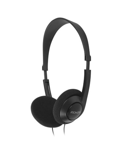 Ενσύρματα, on-ear στερεοφωνικά ακουστικά τηλεόρασης, με καλώδιο μήκους 6m SONORA HPTV-100 - μαύρο