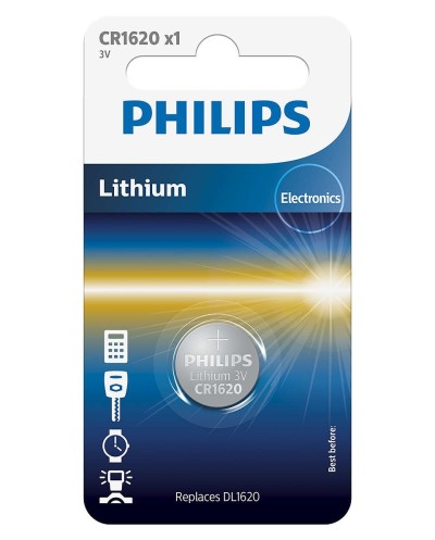 Philips Μπαταρία Λιθίου CR1620 3V (1τεμ)