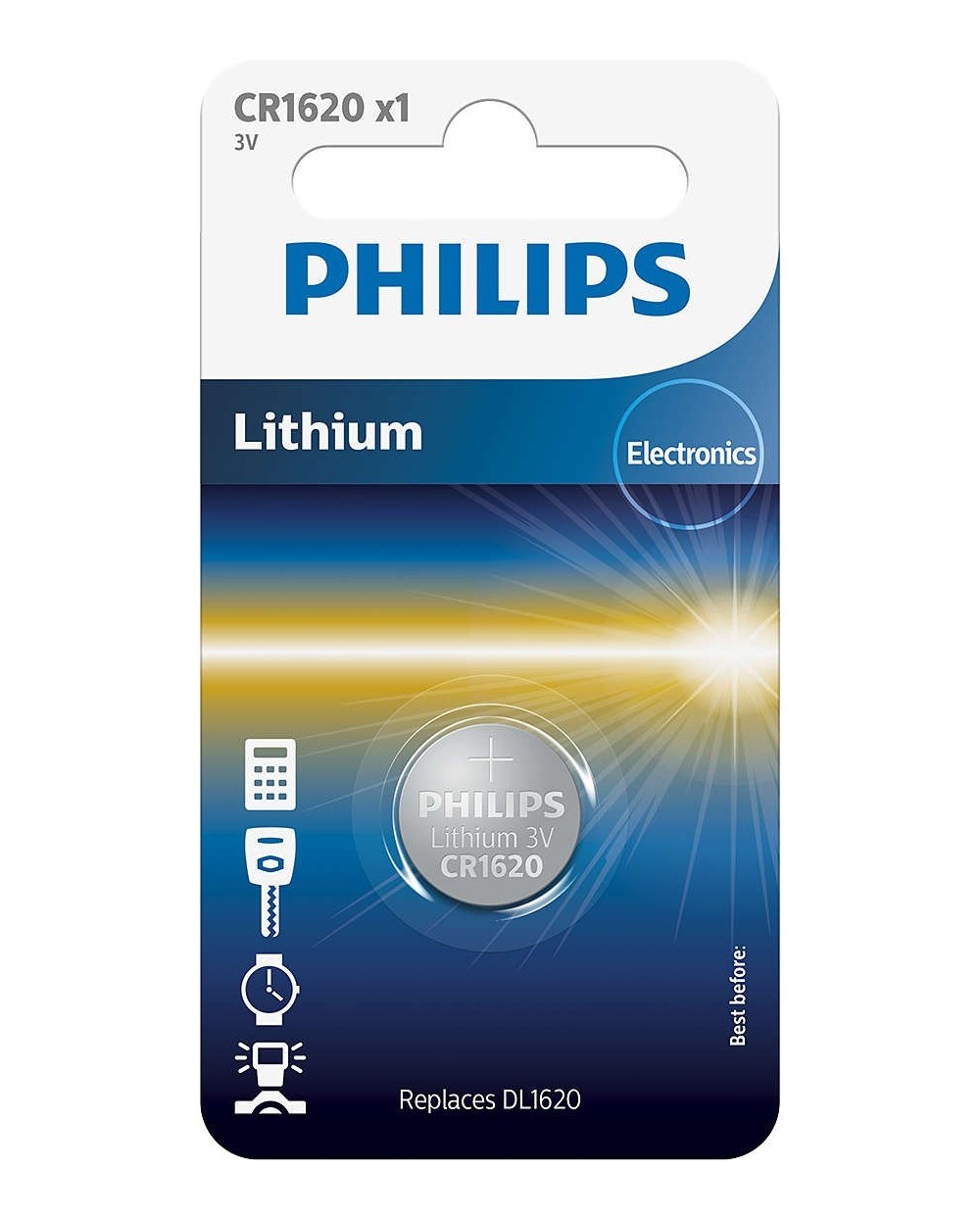 Philips Μπαταρία Λιθίου CR1620 3V (1τεμ)