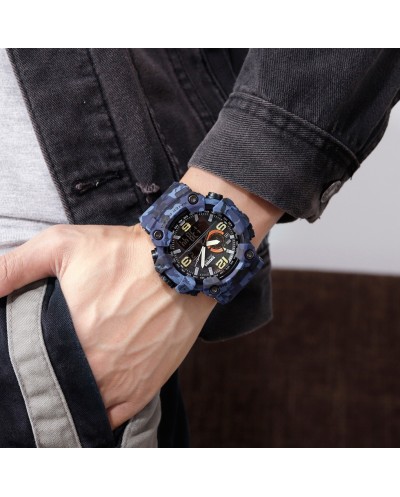 Αθλητικό ρολόι χειρός ανδρικό SKMEI 1520 BLUE CAMOUFLAGE