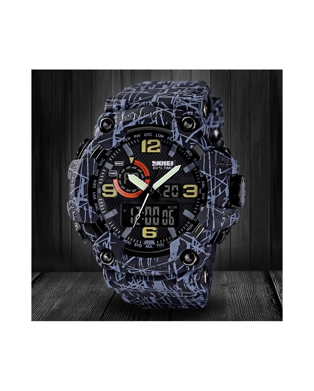 Αθλητικό ρολόι χειρός ανδρικό SKMEI 1520 GRAY BLACK