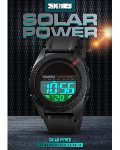 Αθλητικό ρολόι χειρός ηλιακής φόρτισης αδιάβροχο SKMEI 1592 BLACK