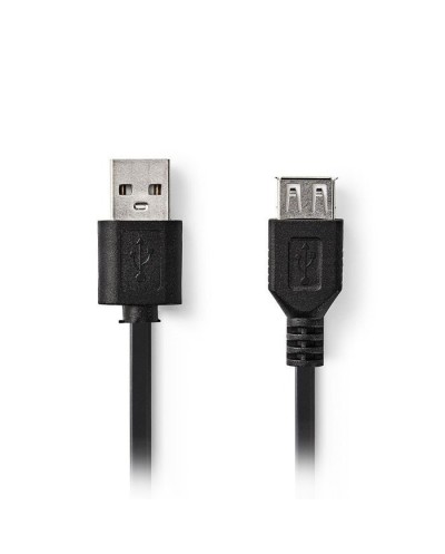 Καλώδιο USB 2.0 Α αρσ.-USB A θηλ. 1.0m NEDIS CCGT60010BK10