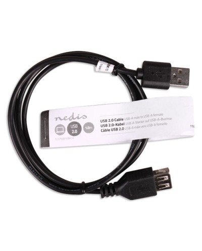 Καλώδιο USB 2.0 Α αρσ.-USB A θηλ. 1.0m NEDIS CCGT60010BK10