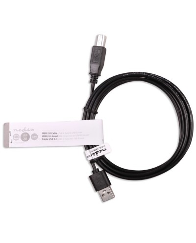 Καλώδιο USB 2.0 A αρσ.- B αρσ., 2m NEDIS CCGT60100BK20