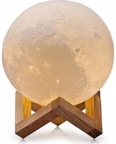 Ανάγλυφο Φωτιστικό 3D Φεγγάρι Moon Light LED Ρεύματος με 3 Αποχρώσεις