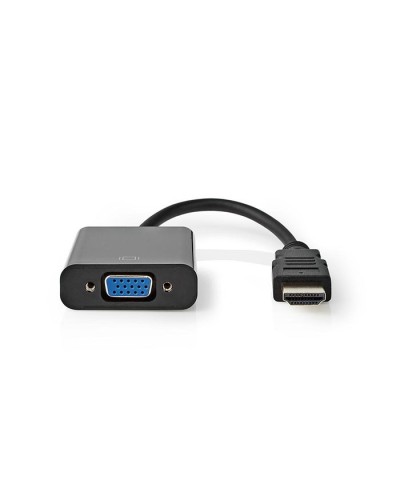 Μετατροπέας HDMI σε VGA και 3,5mm jack για ήχο, με καλώδιο 0,20m σε μαύρο χρώμα NEDIS CCGT34900BK02