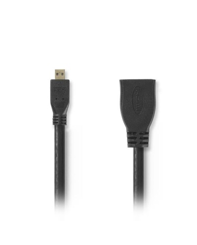 Αντάπτορας High Speed HDMI, HDMI micro - HDMI θηλ., 0.20m, με επίχρυσες επαφές NEDIS CVGP34790BK02