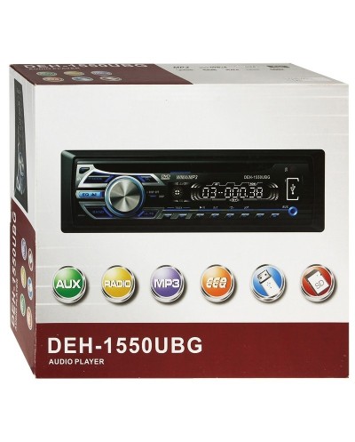 Ηχοσύστημα αυτοκινήτου με DVD, USB, αποσπώμενη πρόσοψη και τηλεχειριστήριο, DEH-1550UBG