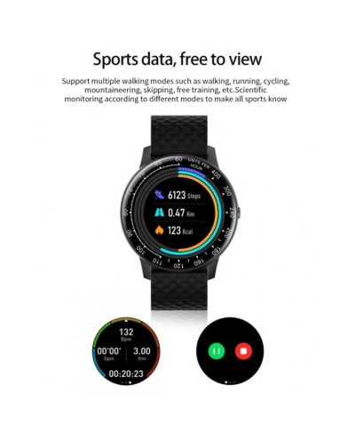 Αδιάβροχο Smartwatch - Bluetooth ESDRAS SW27 Μαύρο με δεύτερο λουράκι