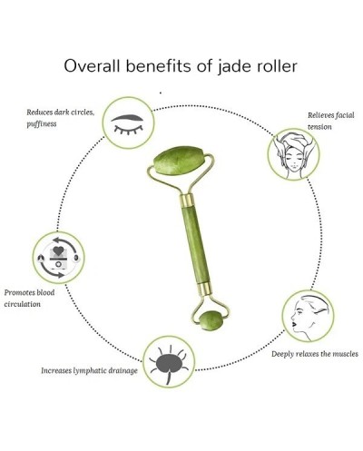 Jade Roller Face Massage - Ρολό νεφρίτη για Μασάζ Προσώπου Green
