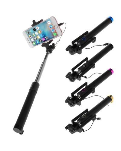 Selfie Stick με κουμπί και καλώδιο Lightning EZRA A070