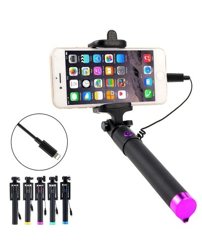 Selfie Stick με κουμπί και καλώδιο Lightning EZRA A070