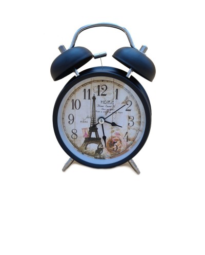 Επιτραπέζιο Vitage Ρολόι Ξυπνητήρι Μεταλλικό Με Φως & Διπλό Καμπανάκι 8806
