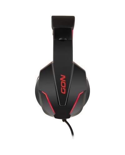 Gaming Headset με Ρυθμιζόμενο σε Κλίση Μικρόφωνο, σε Μαύρο Χρώμα και Κόκκινο LED Φωτισμό NOD GROUND POUNDER