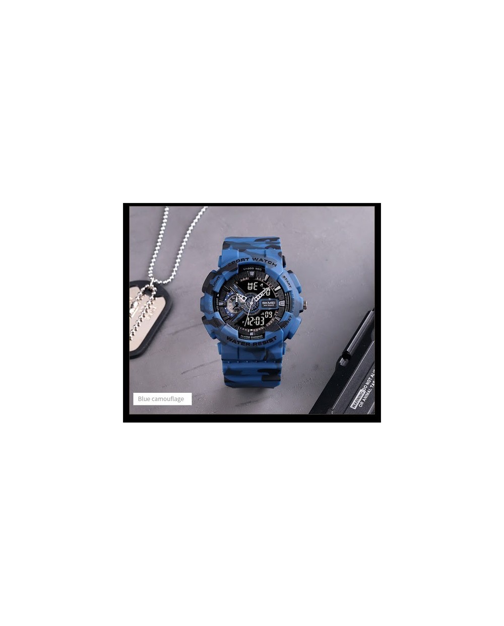 Αθλητικό ρολόι χειρός ανδρικό SKMEI 1688 BLUE CAMOUFLAGE
