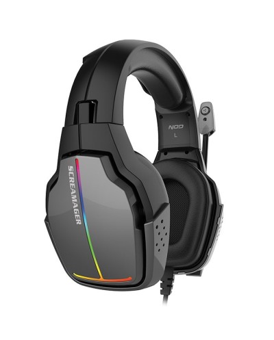 Gaming Headset με Μικρόφωνο και Rainbow RGB LED Φωτισμό NOD SCREAMAGER