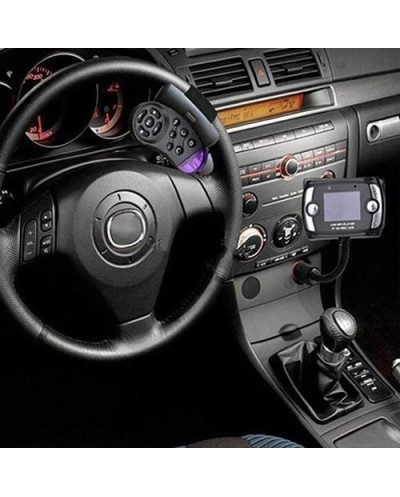 Transmitter Αυτοκινήτου Με Οθόνη LCD Και Χειριστήριο Στο Τιμόνι Music & Talking FM Modulator