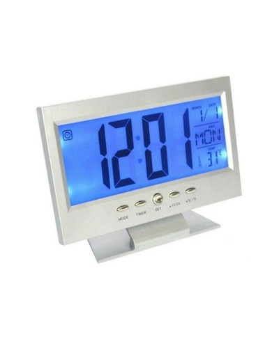 Ρολόι Ξυπνητήρι με Αισθητήρα Ήχου, LCD Οθόνη & Ένδειξη Θερμοκρασίας DS-8082