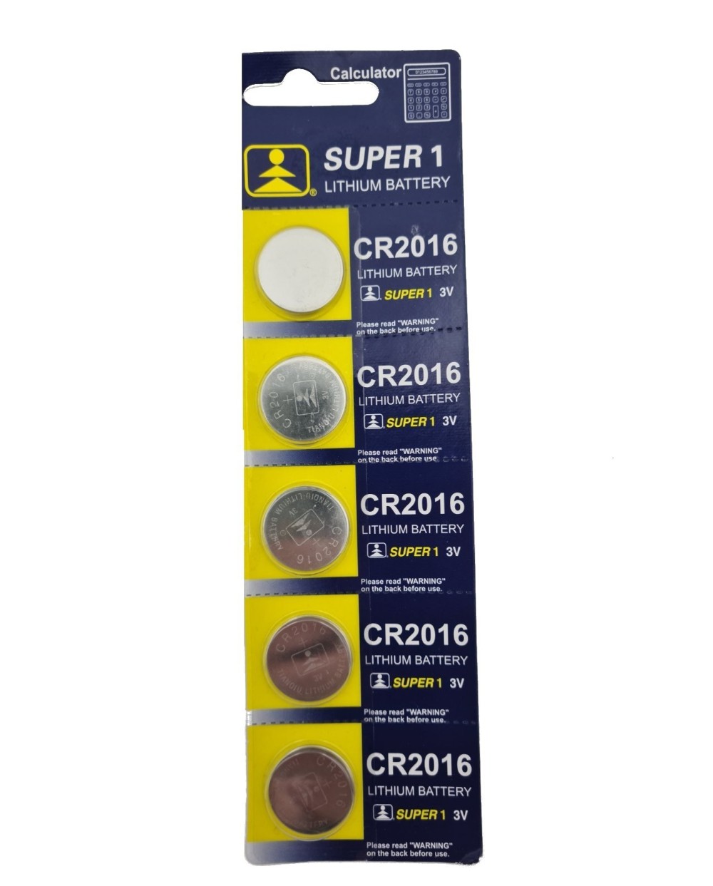 Super1 Μπαταρία Λιθίου CR2016 3V (5τμχ)