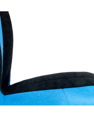 Πλατοκαθίσματα Αυτοκινήτου Πετσετέ 100% Βαμβάκι, Μαύρο-Μπλε, 2τμχ, B-3101.5