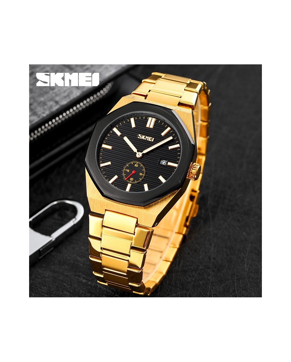 Ανδρικό Αναλογικό Ρολόι Χειρός SKMEI 9262 GOLD/BLACK