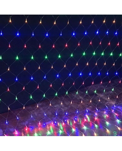 Δίχτυ με 192 Χριστουγεννιάτικα Λαμπάκια LED πολύχρωμο 3μ x 2μ με Πρόγραμμα 2207