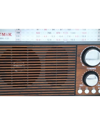 Retro Φορητό Ραδιόφωνο Ρεύματος & Μπαταρίας με Θύρα MicroSD, CMiK MK-131