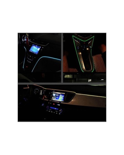 Εύκαμπτο Φωτιζόμενο LED Καλώδιο Neon 12V για Εσωτερική Διακόσμηση Αυτοκινήτου 5m El Wire - ΜΩΒ