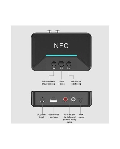 Ασύρματος Αναμεταδότης Ήχου Bluetooth 5.0 NFC Desktop Wireiess Receiver BT200