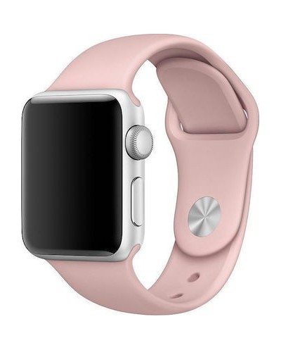 Ανταλλακτικό Λουράκι για Apple Watch 42/44mm Silicone Strap Smoothband SC07 (Baby Pink) Ροζ