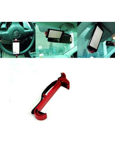 Βάση Κινητού Αυτοκινήτου Ευέλικτη με Ρυθμιζόμενα Άγκιστρα Car Wheel Holder Autoline 14113 Κόκκινη