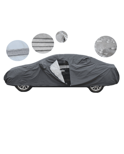 Κουκούλα Αυτοκινήτου Αδιάβροχη με Φερμουάρ στη Πόρτα Car Cover 432x173x120cm PAOLO 06112 - M