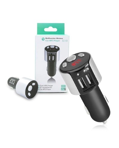 Transmitter Αυτοκινήτου Bluetooth & Φορτιστής με 2 USB Αυτοκινήτου Car MP3 Player X10